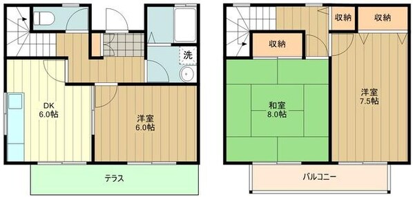 リバティー小林の物件間取画像